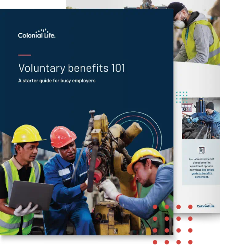Graphic of Colonial Life's "Voluntary benefits 101" guide.